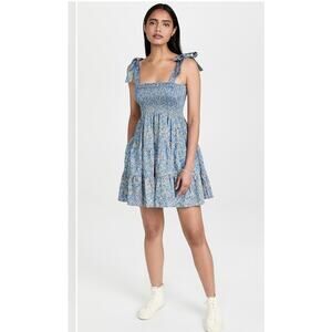 XIRENA Lori Floral Lightweight Smocked Mini Dress Size M